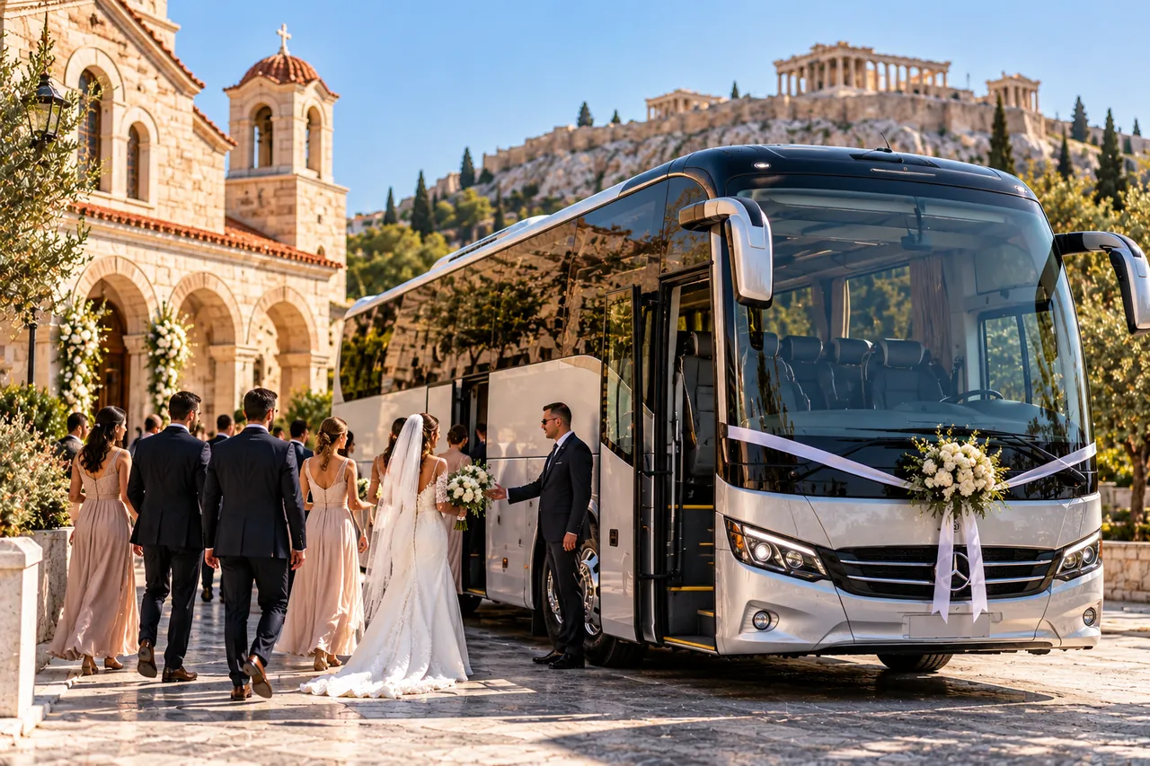 Wedding Bus Hire Athens